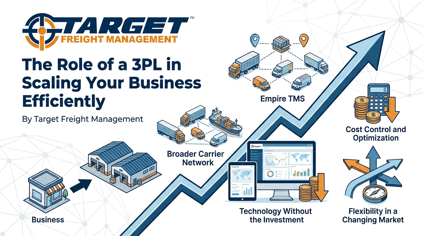 Target Freight Management 3PL services helping businesses scale efficiently with improved logistics, cost control, and freight visibility