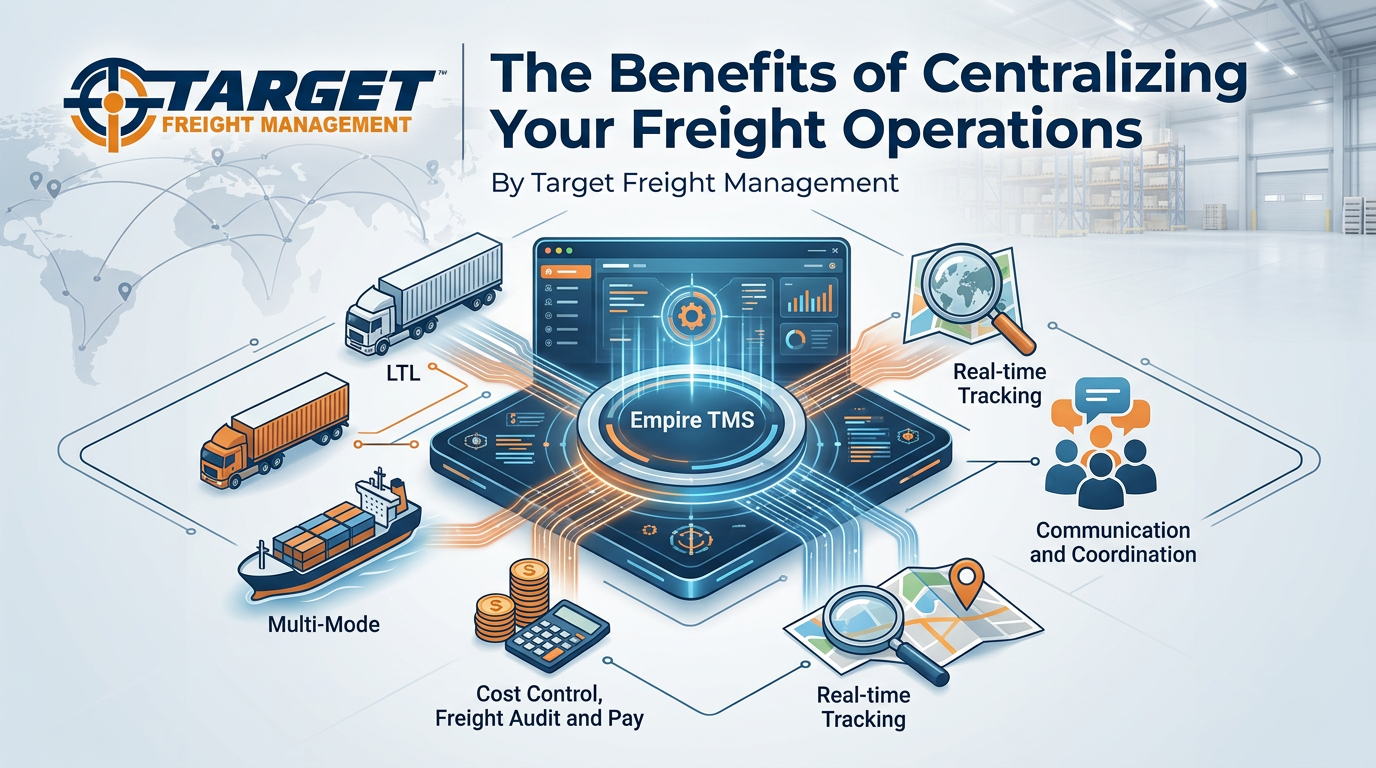 Target Freight Management centralized freight operations through Empire TMS and integrated logistics management